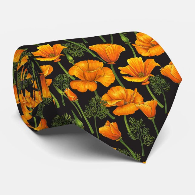 California poppy tie (Rolled)