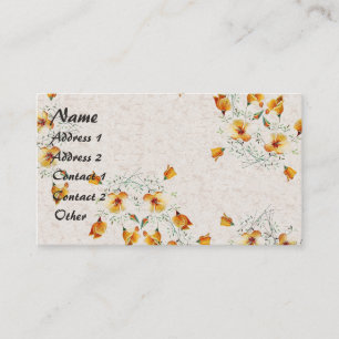 California Poppy Wildflower Flowers Business Card