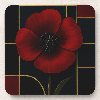 California PoppyHard plastic coaster