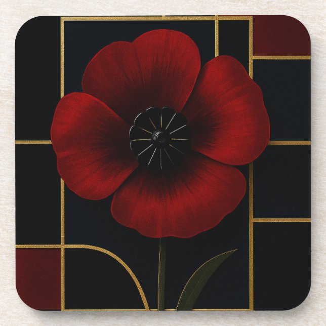 California PoppyHard plastic coaster (Front)