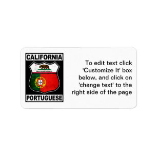 California Portuguese American Label