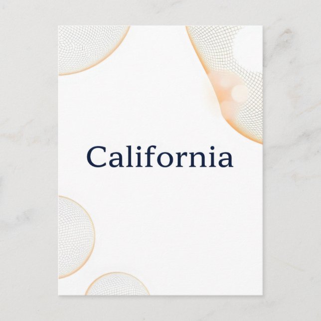 California Postcard – Bold Centred Typography (Front)