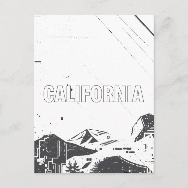 California Postcard – Bold Centred Typography (Front)