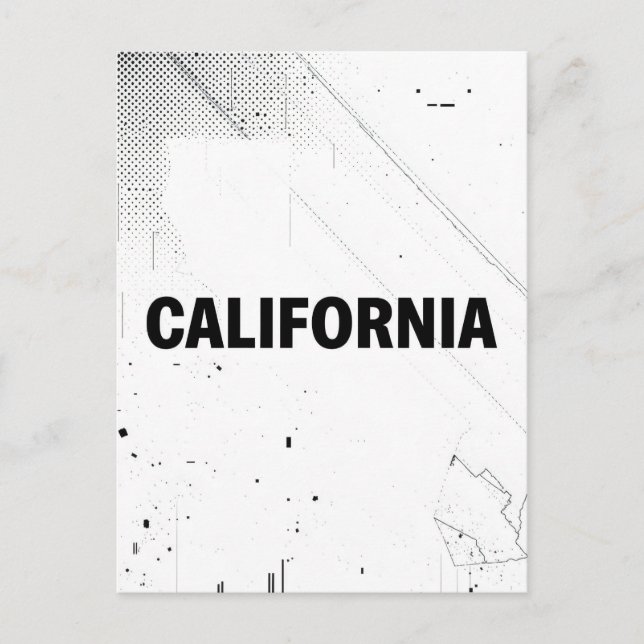 California Postcard – Bold Centred Typography (Front)