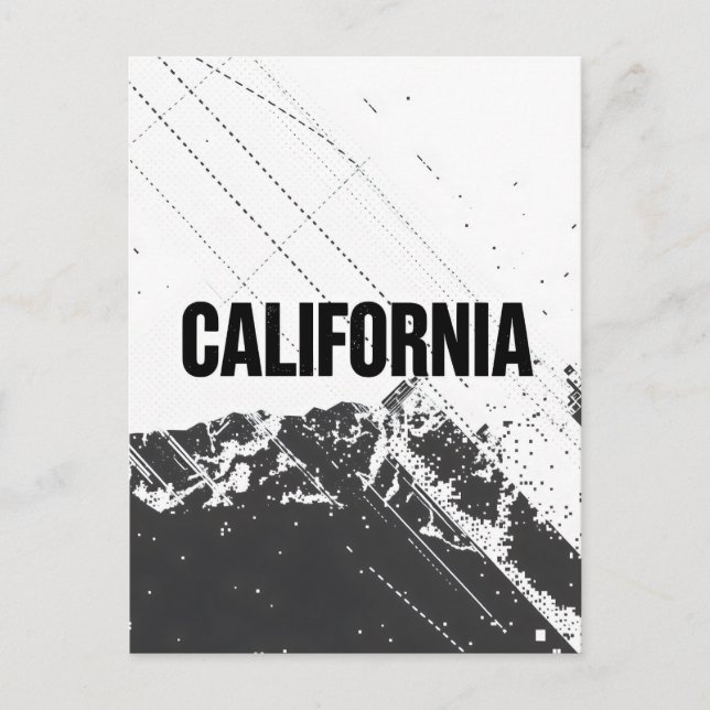 California Postcard – Bold Centred Typography (Front)