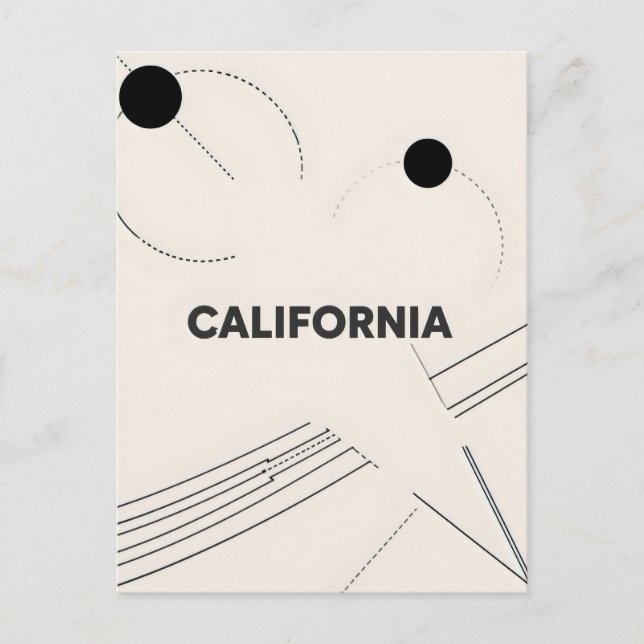 California Postcard – Bold Centred Typography (Front)