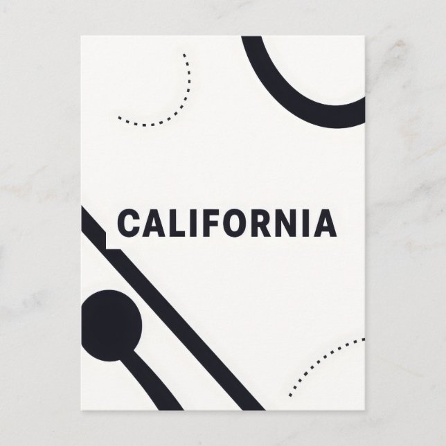 California Postcard – Bold Centred Typography (Front)