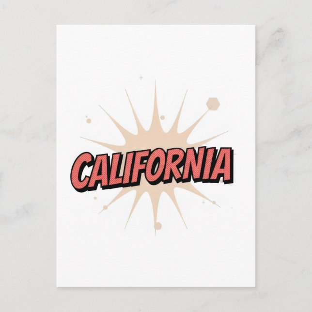 California Postcard – Trendy Text (Front)
