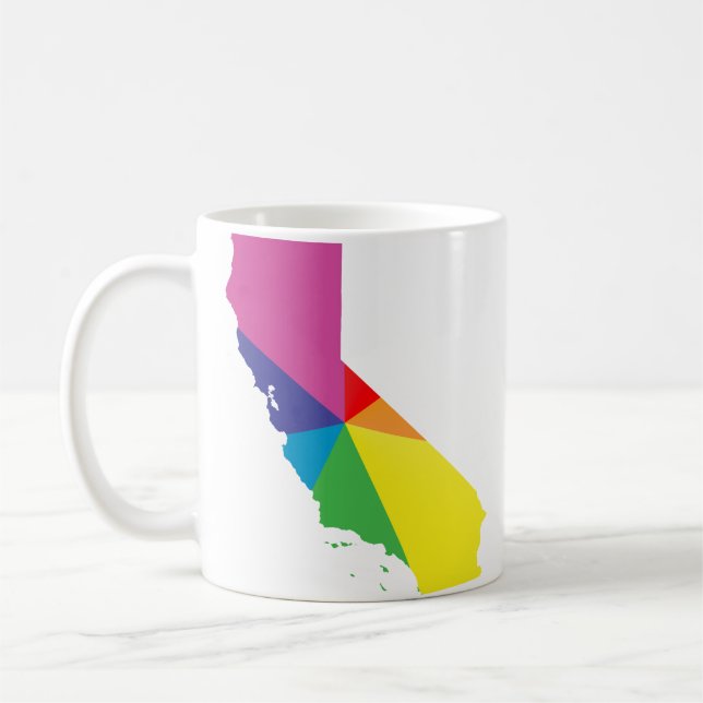 california pride. angled. coffee mug (Left)