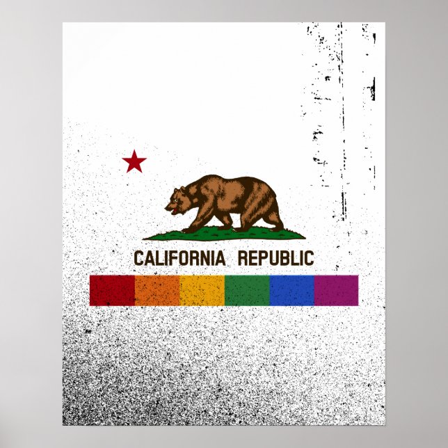 CALIFORNIA PRIDE FLAG -.png Poster (Front)