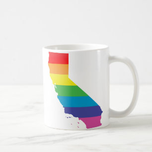 california pride. striped. coffee mug