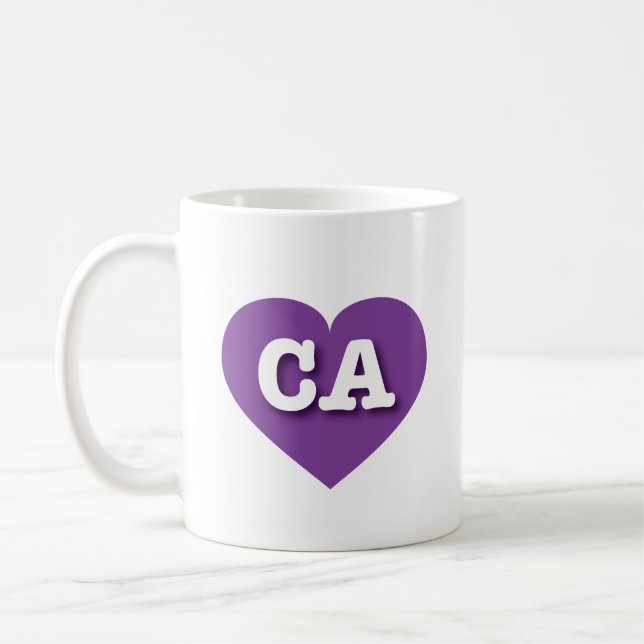California Purple Heart - I love CA Coffee Mug (Left)
