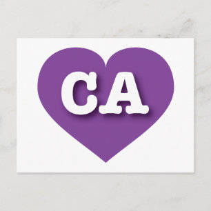 California Purple Heart - I love CA Postcard