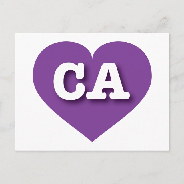 California Purple Heart - I love CA Postcard (Front)