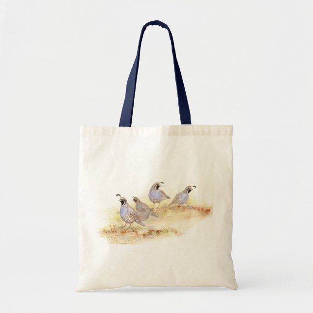 California Quail, Birds, Nature, Wildlife, Tote Bag (Front)