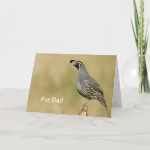 California Quail Father's Day Card