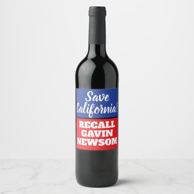 California Recall Governor Newsom Wine Label (Front)