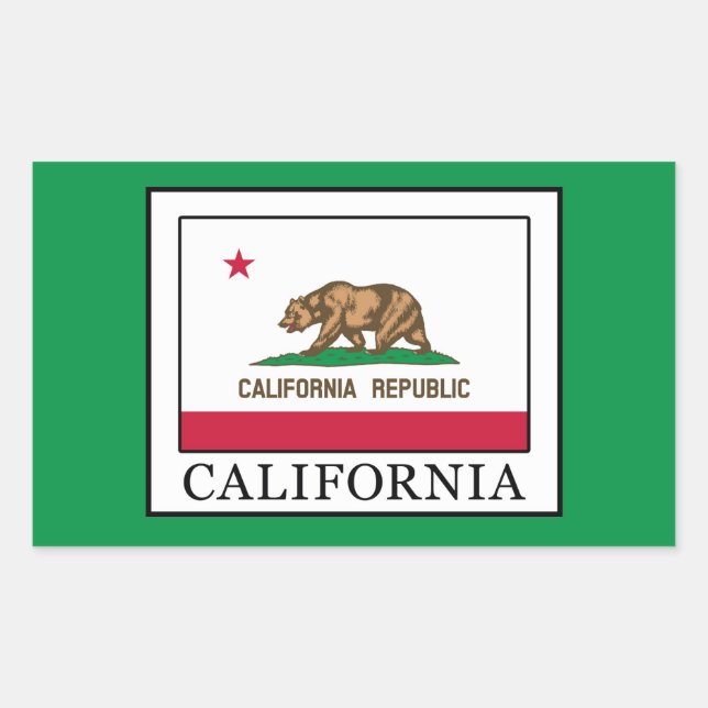 California Rectangular Sticker (Front)