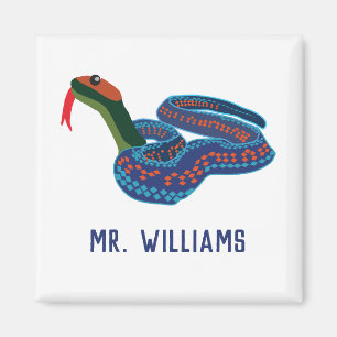 California Red Sided Garter Snake Personalised Magnet