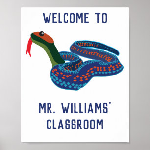 California Red Sided Garter Snake Personalised Poster