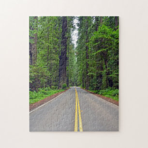 California redwood forest and highway jigsaw puzzle