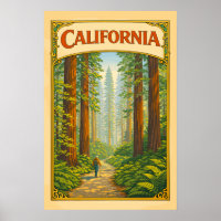 California Redwood Forest Vintage