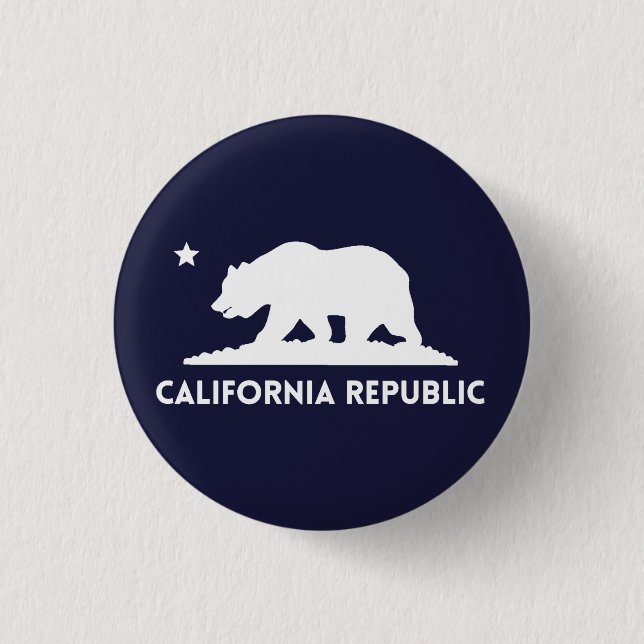 California Republic  3 Cm Round Badge (Front)
