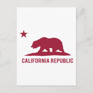 California Republic - Basic - Red Postcard