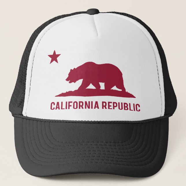 California Republic - Basic - Red Trucker Hat (Front)