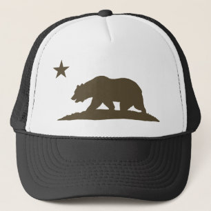California Republic Bear - Brown Trucker Hat
