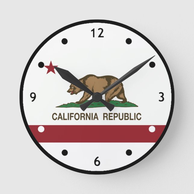 California Republic Bear Clock (Front)
