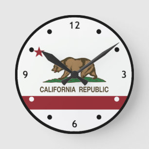 California Republic Bear Clock