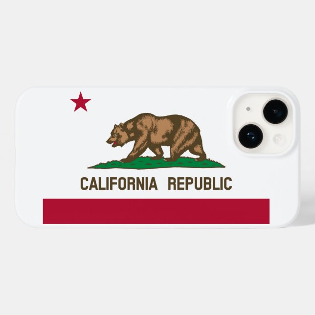California Republic Bear Flag: Cali Golden State Case-Mate iPhone Case (Back (Horizontal))