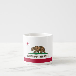 California Republic Bear Flag: Cali Golden State Espresso Cup