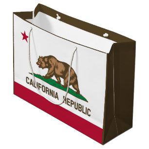 California Republic Bear Flag: Cali Golden State Large Gift Bag