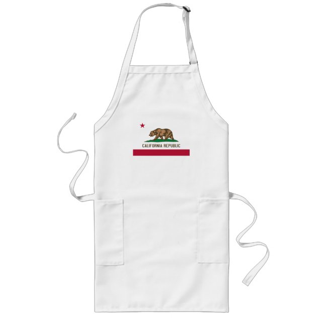 California Republic Bear Flag: Cali Golden State Long Apron (Front)