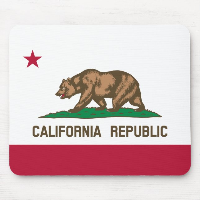 California Republic Bear Flag: Cali Golden State Mouse Pad (Front)
