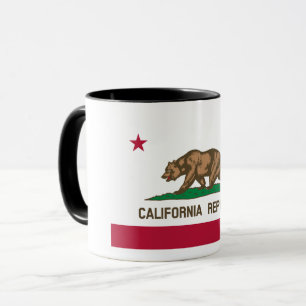 California Republic Bear Flag: Cali Golden State Mug