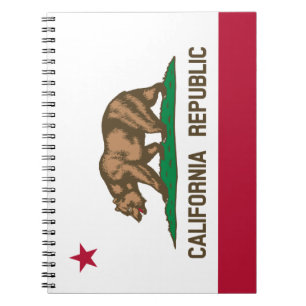 California Republic Bear Flag: Cali Golden State Notebook