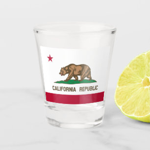 California Republic Bear Flag: Cali Golden State Shot Glass