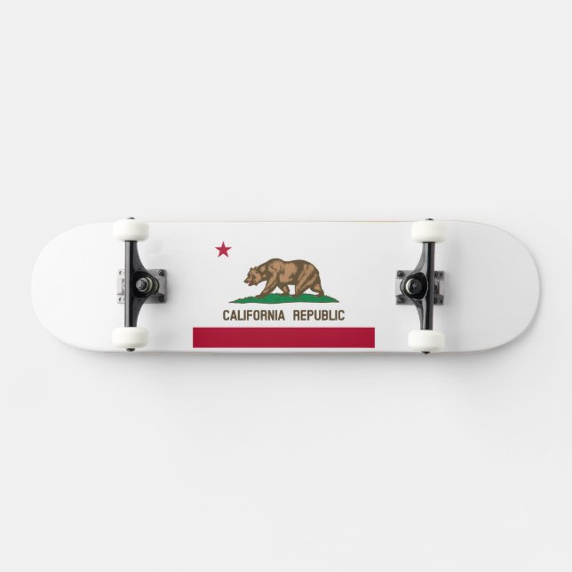 California Republic Bear Flag: Cali Golden State Skateboard (Horz)
