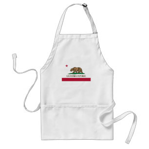 California Republic Bear Flag: Cali Golden State Standard Apron