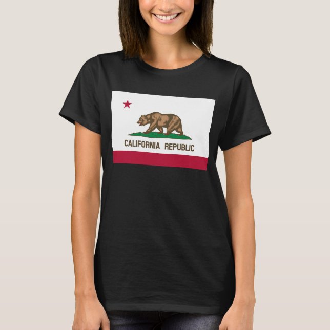 California Republic Bear Flag: Cali Golden State T-Shirt (Front)