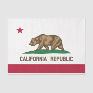 California Republic Bear Flag: Cali Golden State Tissue Paper