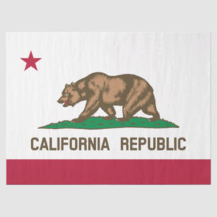 California Republic Bear Flag: Cali Golden State Tissue Paper