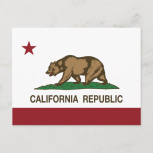 California Republic Bear Flag Postcard