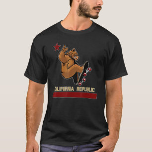 California Republic Bear Flag Skateboarding Keepsa T-Shirt