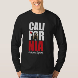 California Republic Bear with Sunglasses USA State T-Shirt