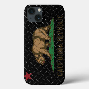 California Republic Black Diamond Plate iPhone 13 Case