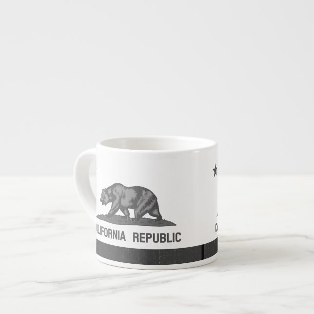 California Republic (Black) Espresso Cup (Front Left)